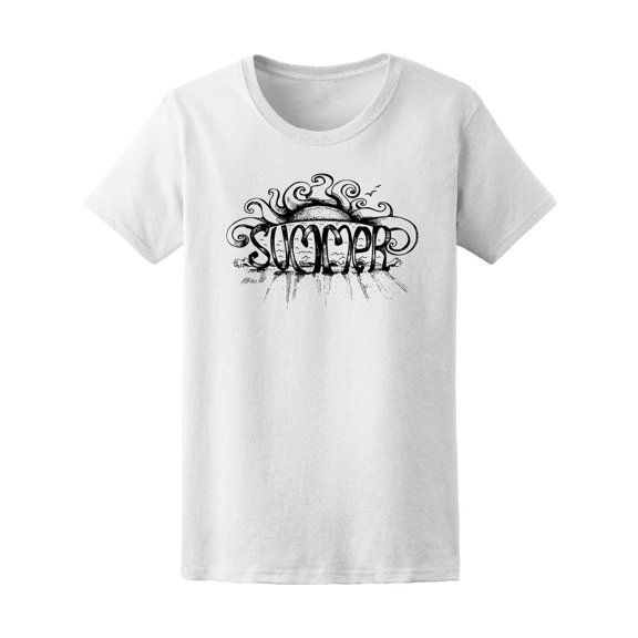Summer Seaside Sun Sketch Tee Women's -Image by Shutterstock