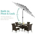 thumbnail image 4 of Best Choice Products 10ft 3-Tier Solar Patio Umbrella w/ 24 LED Lights, Tilt Adjustment, Easy Crank - Fog Gray, 4 of 7