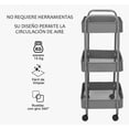 thumbnail image 4 of Carrito Organizador De Metal Transportador Metálico Ruedas Modelo Blanco, 4 of 4