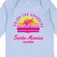 thumbnail image 4 of Inktastic Summer Enjoy the Sunshine Santa Monica California in Pink Boys or Girls Long Sleeve Baby Bodysuit, 4 of 5
