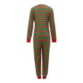 thumbnail image 3 of Yuemengxuan Family Matching Nightwear, Striped Round Neck Long Sleeve Stylish Jumpsuit, 3 of 6