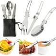 thumbnail image 4 of Camping Hiking Cookware Set Portable Picnic Cookware Kit Alumina Pot Set Travel Cooking Accessory, 4 of 7