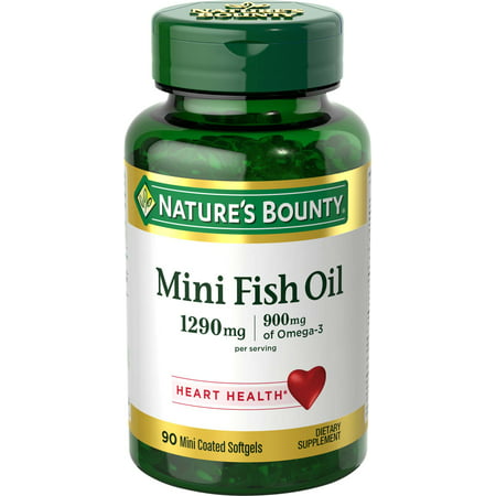 Nature's Bounty Mini Fish Oil Omega-3 Softgels, 1290 Mg, 90