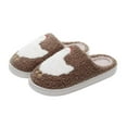 thumbnail image 1 of Kalauyu Slippers for Women and Men Slippers Indoor Bedroom Fluffy Warm Fleece Slippers Winter Soft Cozy Home Non-Slip Soft Plush Slip-on House Shoes, 1 of 9