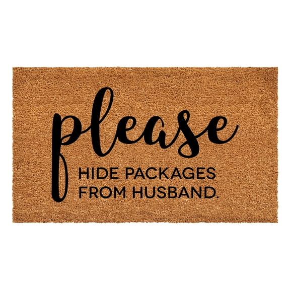 Calloway Mills Hide Packages From Husband Doormat, 24" x 48"
