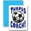 Play Strong 3-Pack Thanks Soccer Coach You're Awesome 3-Pack (5x7) Greeting Thank You Cards Set Perfect for Youth Sports Soccer Players, Teams, Coaches, Family and Fans - Your Coaches Will L