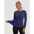 thumbnail image 4 of Rosvigor Plus Size Womens Workout Tops Long Sleeve Tee Shirts Comfy Athletic Shirts Loose Womens Activewear Tops for Gym Running Yoga, 4 of 7