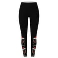 thumbnail image 4 of MKLEKYY Pantalones deportivos para mujer, mallas con estampado navideño brillante y cálido de cristal para mujer, mallas para ejercicio físico, pantalones de yoga, 4 of 4
