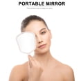 thumbnail image 3 of Shisuyan 1 Pc Portable Handheld Makeup Mirror Solid Wood Elliptical Makeup Mirror, 3 of 8
