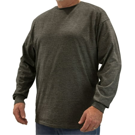 Big & Tall Long-Sleeve Soft Cotton T-Shirt