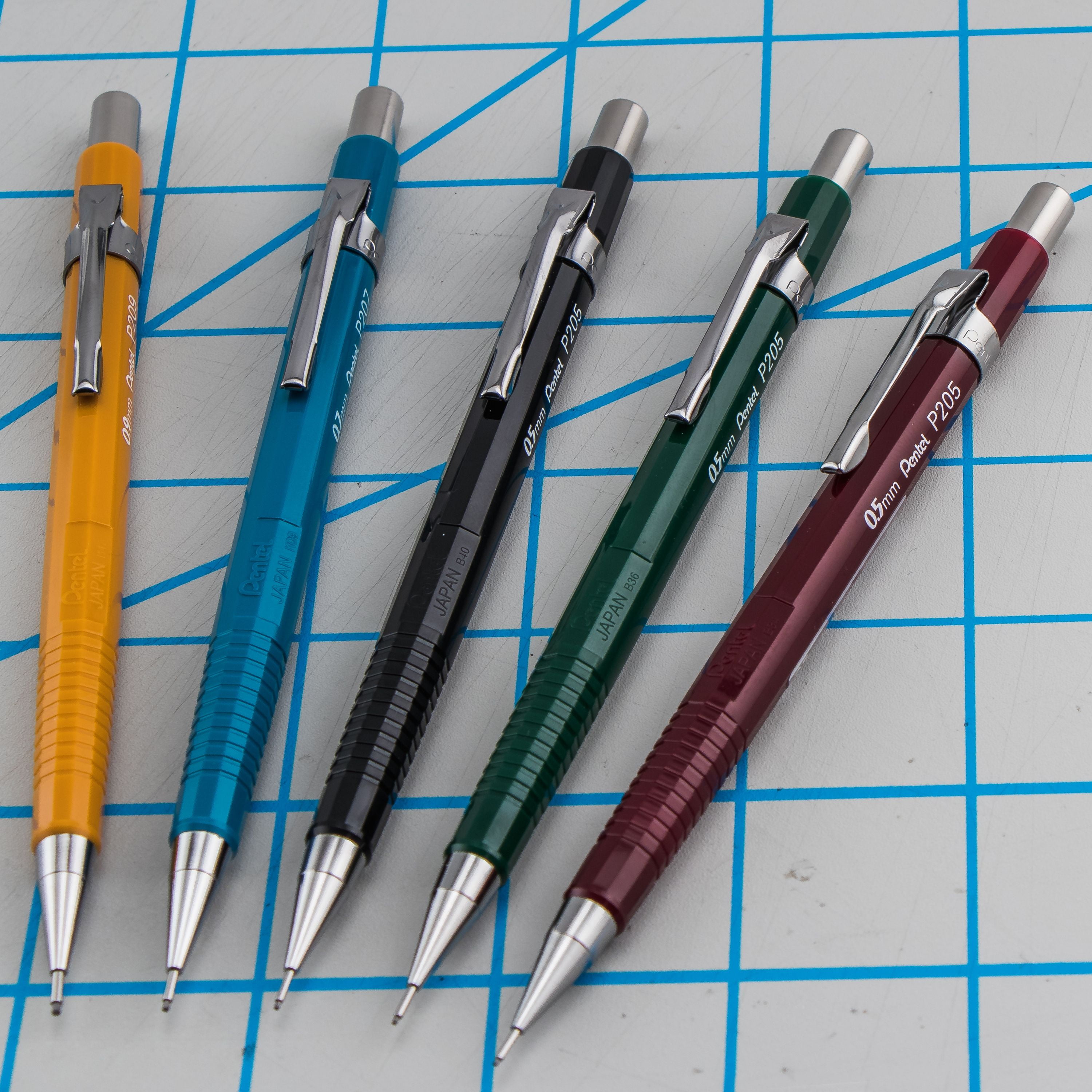 Pentel Sharp Automatic Drafting Pencils 0.9 mm Black Pack Of 2