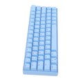 thumbnail image 2 of Teclado mecánico 64 teclas Luz blanca 3 modos Diseño ergonómico 4 interruptores Teclado azul opcional para WIN Interruptor marrón, 2 of 8