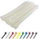 thumbnail image 1 of Bridas para cables plateadas, largas y resistentes, 370 mm x 4,8 mm, paquete de 100, cremallera de nailon de primera calidad, 1 of 5