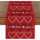 thumbnail image 1 of Camino de mesa Mode Buffalo Plaid Love Hearts para San Valentín, decoración de mesa de comedor de temporada para fiestas en interiores, 33 x 183 cm, 1 of 5