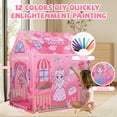 thumbnail image 6 of Super Joy DIY Little Pincess Playhouse Tent for Kids, Washable DIY Graffiti Tent with 12 Color Pens for Indoor Outdoor, Birthday Christmas Gift, 6 of 6