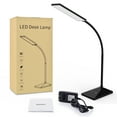thumbnail image 5 of KOOTION 12W 72 LEDs LED Desk Lamp USB Charging Port 5 Modes 7 Brightness Touch Control Eye Caring Table Reading Light Black, 5 of 11
