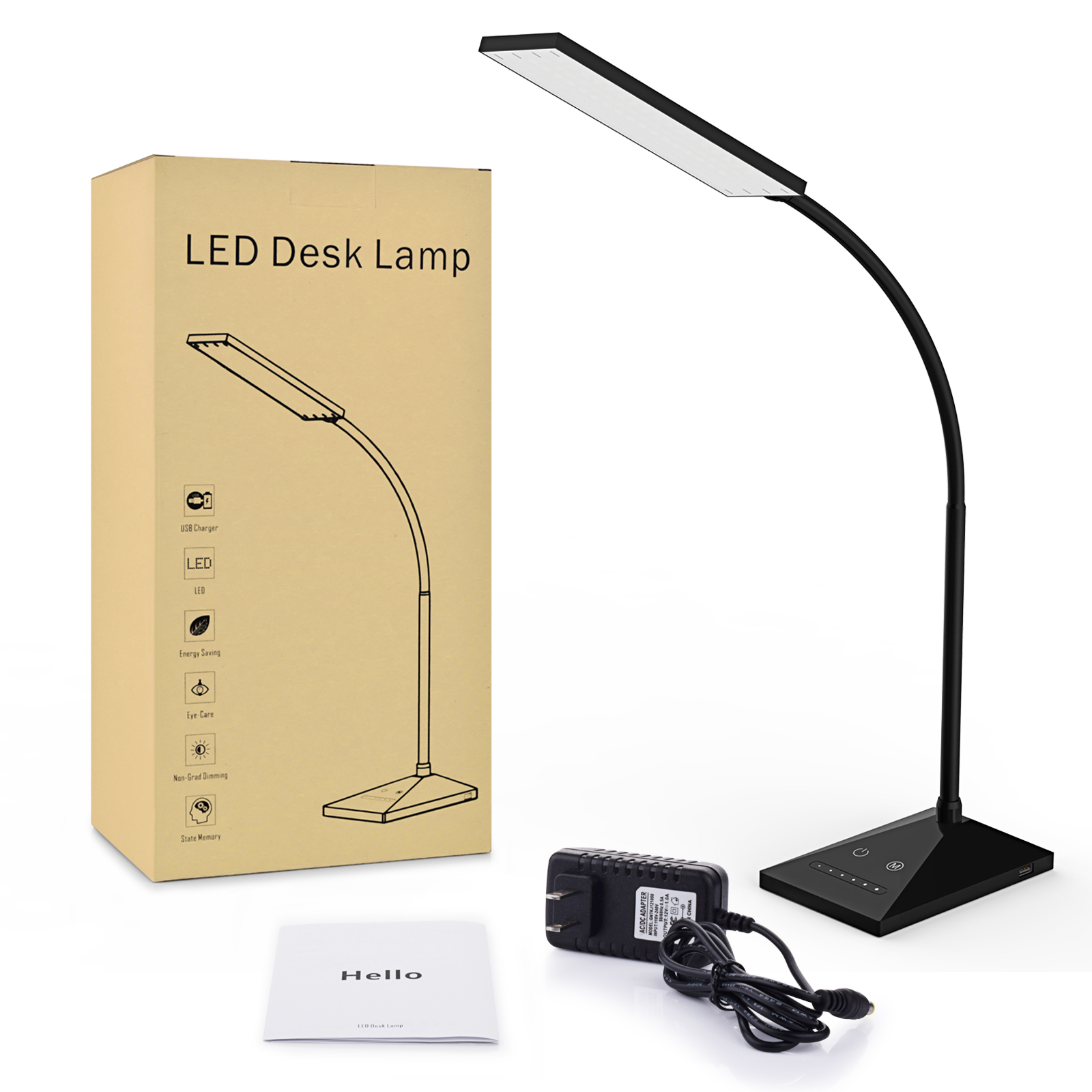 Kootion 12W LED Desk Lamp with USB Charging photo 4