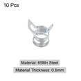 thumbnail image 3 of Uxcell Spring Hose Clamp, 65Mn Steel 8mm Low Pressure Air Clip Clamps Fuel Lines Vacuum Hoses, Zinc Plated, 10 Pack, 3 of 6