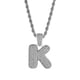 thumbnail image 2 of Colgante de letra K Zulema Micro Zircon Cadena Collar Plata, 2 of 7
