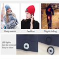 thumbnail image 2 of Bluetooth hat with light Wireless Bluetooth beanie Music hat USB rechargeable running hat Winter warmer hat LED Emergency Skating, gray, 2 of 4