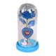 thumbnail image 2 of Decoración del día de San Valentín BLESIY Lámpara de mesa eterna Rosa artificial en cúpula de vidrio base azul luz de mesa, 2 of 8