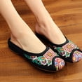 thumbnail image 4 of ZTTD Women Cloth Shoes Sandals National Embroidered Tendon Soles Flowers Slippers Women's Slipper A, 4 of 4