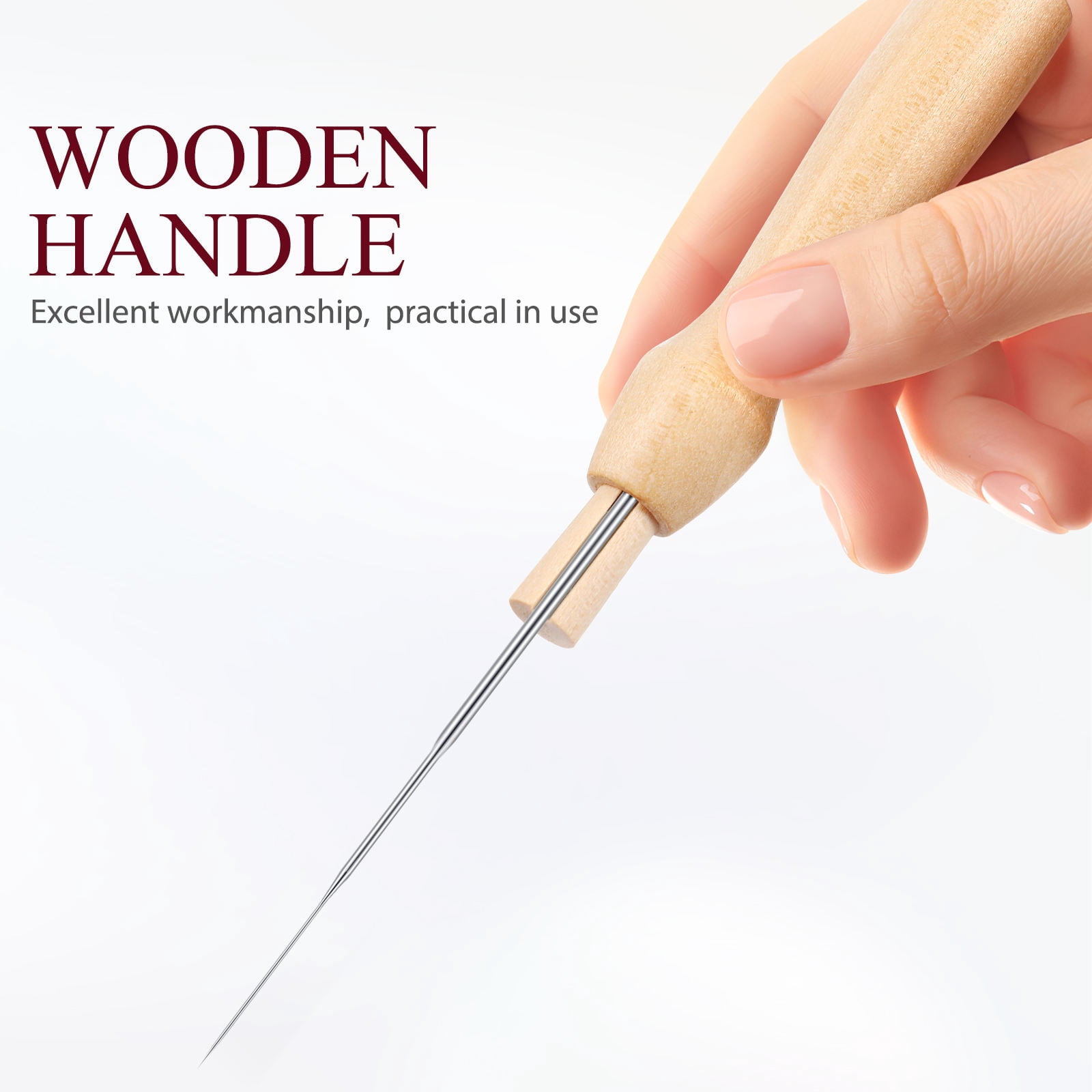 HOOWIFFY 80-Piece Punch Needle Kit with Smooth Embroidery Tools, Easy to Use Craft Supplies for Beginners and Experts