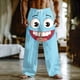 thumbnail image 1 of Ceisia Men's Fun Cartoon Big Smile Print Loose Casual Pants with Elastic Drawstring Waist Multicolor M Gifts, 1 of 3