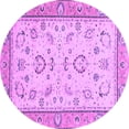 thumbnail image 1 of Ahgly Company Indoor Round Oriental Purple Modern Area Rugs, 3' Round, 1 of 4