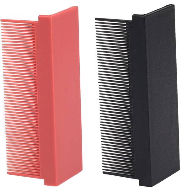 2 piezas (negro+rosa) Accesorio de peine alisador de peluquero de fibra de carbono Accesorio de peine de peluquero Férula eléctrica Alisador de cabello Accesorios de peine Herramienta de peinado para salón en casa JM