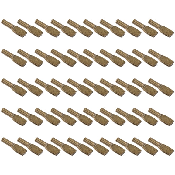 50Pcs Shelf Pegs Pin Cabinet Board Support Pegs for Shelves Shelf Bracket Bronze