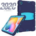 thumbnail image 2 of XYX Case for Samsung Galaxy Tab S6 Lite 10.4 inch (SM-P610/SM-P615/SM-P613/SM-P619), Dual Layer Slim Heavy Shockproof Rugged Protective Cover Case with Kickstand (Navy Blue), 2 of 7