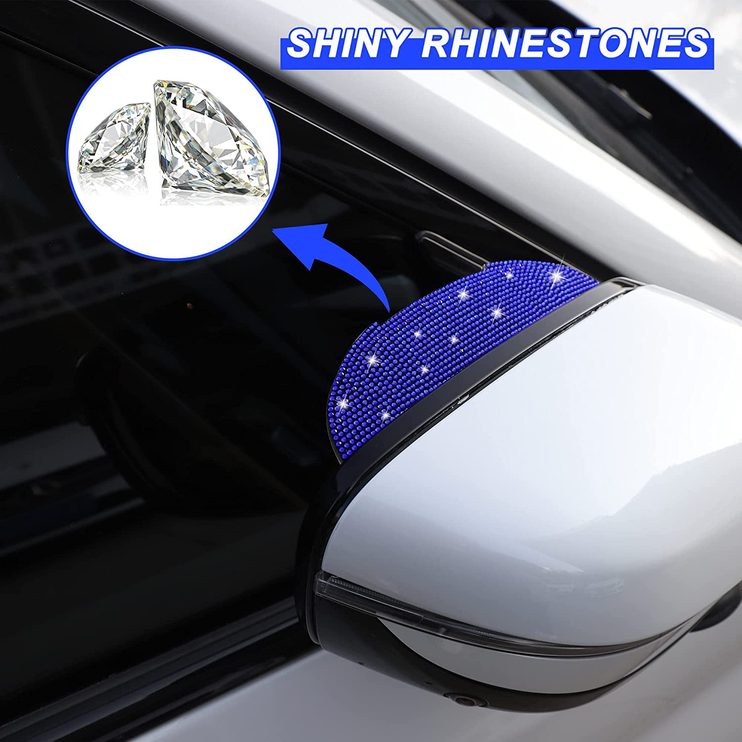  Pincuttee Mirror Rain Visor Eyebrow, Side Mirror Rain Guards,  Covers for Car Uniservial Fit 2 Pack : Automotive