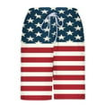 thumbnail image 5 of Men's Stripes Stars Printed Swim Trunks Independence Day Drawstrings Board Shorts USA Patriotic Bathing Suits Mid Waist Board Shorts with Lining, 5 of 6