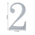 thumbnail image 3 of Efavormart 6" Number 2 Silver Self-Adhesive Rhinestone Number Stickers for DIY Crafts, Handicraft Art, Graduation Cap Decorations Birthday Party, Wedding Alpha-Numeric stickers, 3 of 7