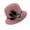 29#Pink, variant on Women's Dome Fedoras Hat Winter Autumn Warm Pompom Jazz Bowler Hat - Elegant Vintage Ladies Church Cap Pink One Size