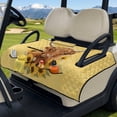 thumbnail image 3 of COEQINE Golf Cart Seat Covers with Carry Handle, Comfortable Golf Cart Seat Towel Blanket, Fits for EZGO Yamaha Club Car and Other 2-Seat Golf Carts, Highland Cow Sunflower Yellow, 3 of 8