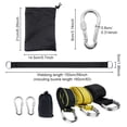 thumbnail image 4 of Vogacara Kit colgante de columpio de árbol, correas de 350KG, conjunto de mosquetón de cinturón de conexión, hamaca portátil para jardín Juegos de césped Amarillo negro, 4 of 6