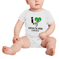thumbnail image 2 of I Heart My Brazilian Daddy Brazil Love Flag Baby Bodysuit (White, 18-24 Months), 2 of 5