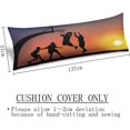 thumbnail image 2 of Soft Body Pillow Cover Boys Playing Basketball at Sunset Sky Long Pillow Case with Zipper Decorative Bedding Pillowcase Farmhouse Cushion Pillow Covers for Couch,Bedroom,Home Gift 20"x54", 2 of 6