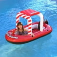 thumbnail image 3 of Blue Wave Rescue Squad Inflatable Boat w/ Squirter, 70"L x 37"W x 37"H - Red & White, 3 of 4