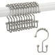 thumbnail image 2 of Anillos de ganchos para cortina de ducha, ganchos de ducha de doble deslizamiento de metal resistente al óxido para cortinas de barras de ducha de baño, juego de 12 ganchos Xemadio WRMH-1457, 2 of 8