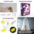 thumbnail image 5 of Canopy for Girls Bed with Pre-Glued Glow in The Dark Unicorns - Princess Mosquito Net Room Decor - Kids & Baby Bedroom Tent with Galaxy Lights - 1 Opening Canopy Bed & Hanging Kit Included, 5 of 12