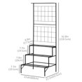 thumbnail image 3 of Outsunny 3-Tier Hanging Plant Stand with Grid Panel, Planter Shelves Flower Pot Organizer Rack, Multiple Flower Pot Display Holder Shelf, 3 of 10