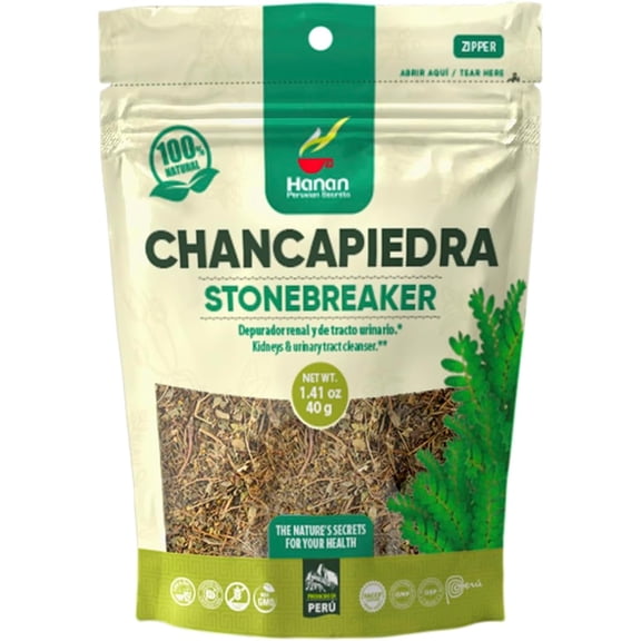Hanan Peruvian Secrets Chancapiedra Herbal Tea | 100% Natural Stonebreaker | 1.41oz / 40g Loose Leaf Bag | Aids in Promoting Normal Kidney Function Naturally