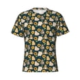 thumbnail image 4 of Vsdgher Bear Sunflower Print Men's Dry Fit Mesh Athletic Shirts Moisture Wicking Tennis T-Shirt Tops, 4 of 9
