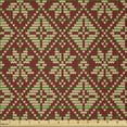 thumbnail image 2 of Ambesonne Snowflake Fabric by the Yard Microfiber, Bicolor Winter Design, 2 Yards, Ruby Beige, 2 of 2