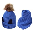 thumbnail image 4 of Esquirla Ensemble Chapeau Foulard d'Hiver pour Bébé Fille Tricoté Chaud Bleu, 4 of 8