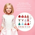 thumbnail image 6 of SHUWND 34 Pack Christmas Style Doll Clothes Including 12 Dresses 12 Headdress and 10 Shawl for 11.5inch Dolls, 6 of 9