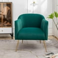 thumbnail image 2 of US Pride Furniture Contemporary Velvet Accent Chairs for Living Room Bedroom and Entryway Modern Armchair with Sleek Metal Legs Elegant Seating Solution for Small Spaces Green, 2 of 4